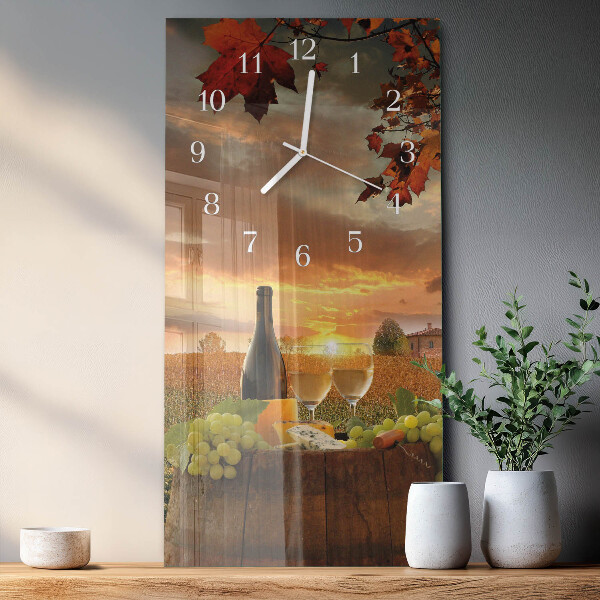 Vertical wall clock Wine Nature
