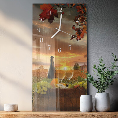 Vertical wall clock Wine Nature