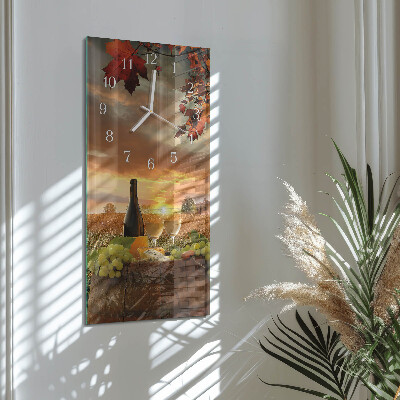 Vertical wall clock Wine Nature