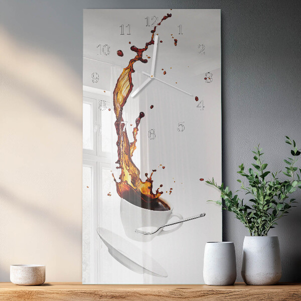 Vertical wall clock Coffee