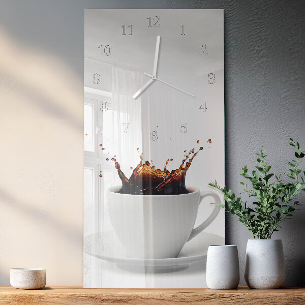 Vertical wall clock Coffee
