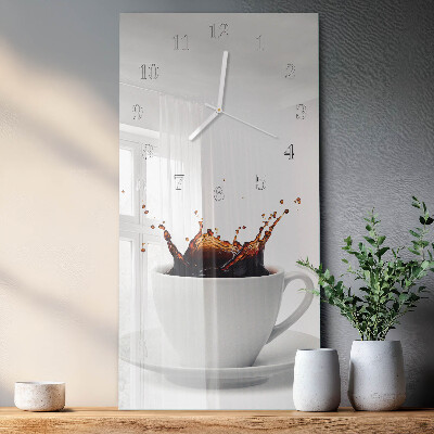 Vertical wall clock Coffee