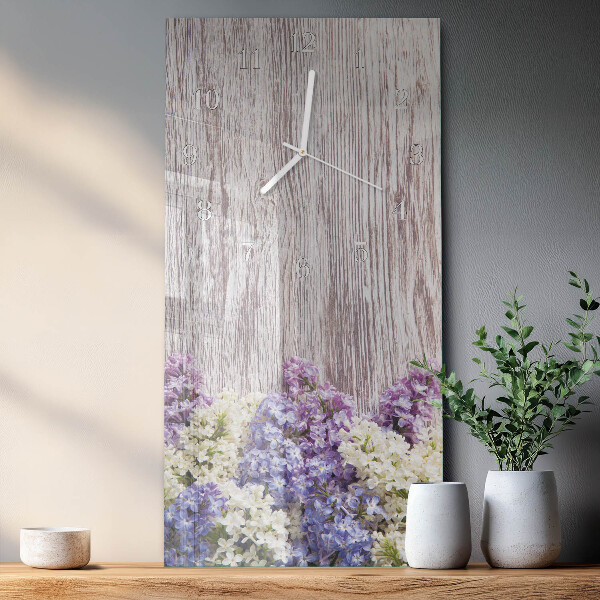 Vertical wall clock Lilac