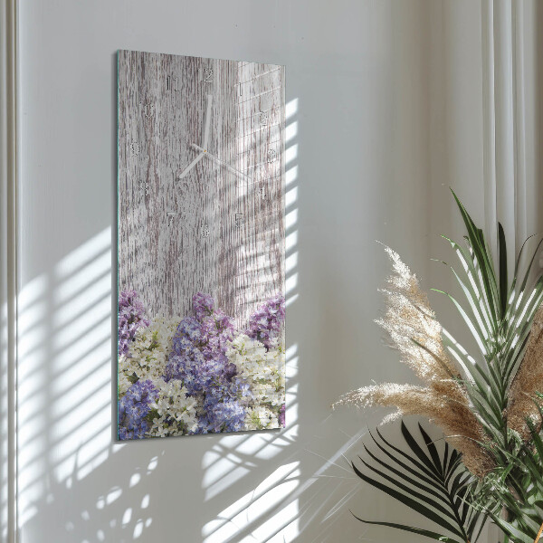 Vertical wall clock Lilac