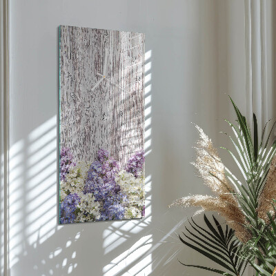 Vertical wall clock Lilac