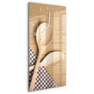 Vertical wall clock Spoons
