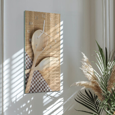 Vertical wall clock Spoons