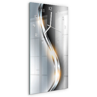 Vertical wall clock Metal Abstraction