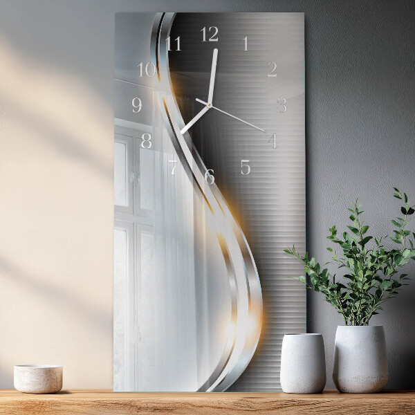Vertical wall clock Metal Abstraction