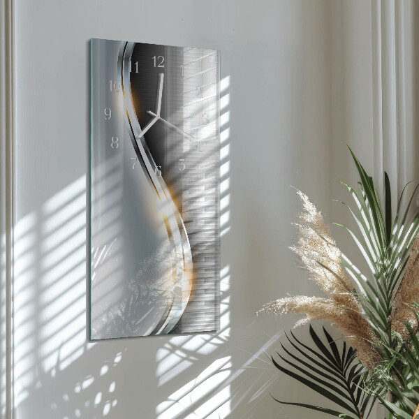 Vertical wall clock Metal Abstraction