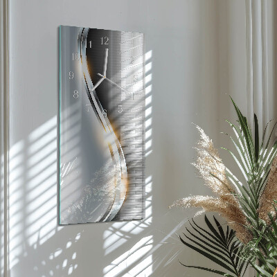 Vertical wall clock Metal Abstraction