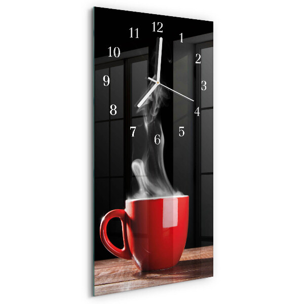 Vertical wall clock Cup of Coffee