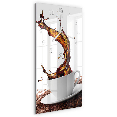 Vertical wall clock Cup of Coffee