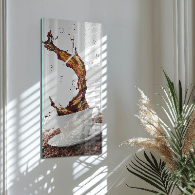 Vertical wall clock Cup of Coffee