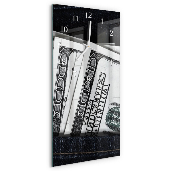 Vertical wall clock Banknotes
