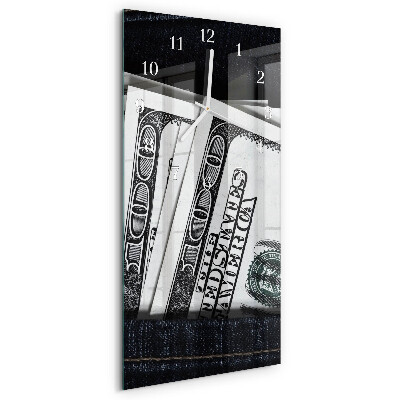 Vertical wall clock Banknotes