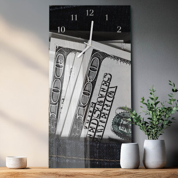 Vertical wall clock Banknotes