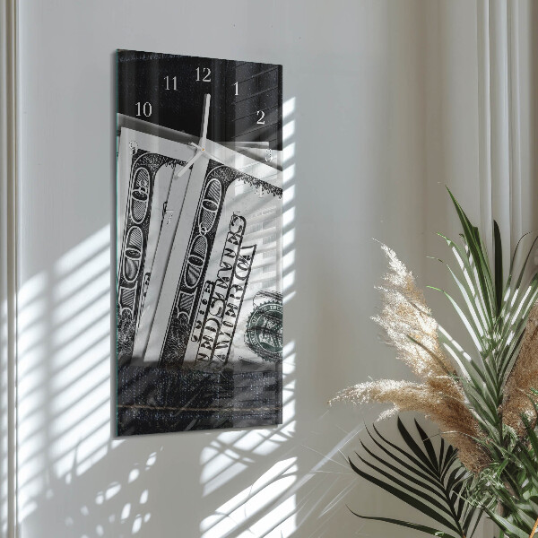 Vertical wall clock Banknotes