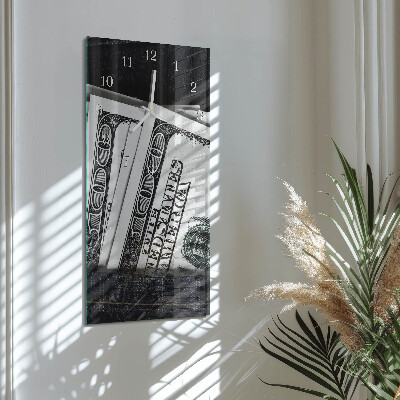Vertical wall clock Banknotes