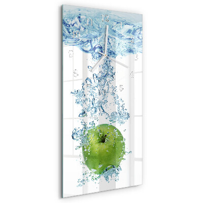 Vertical wall clock Apple Water