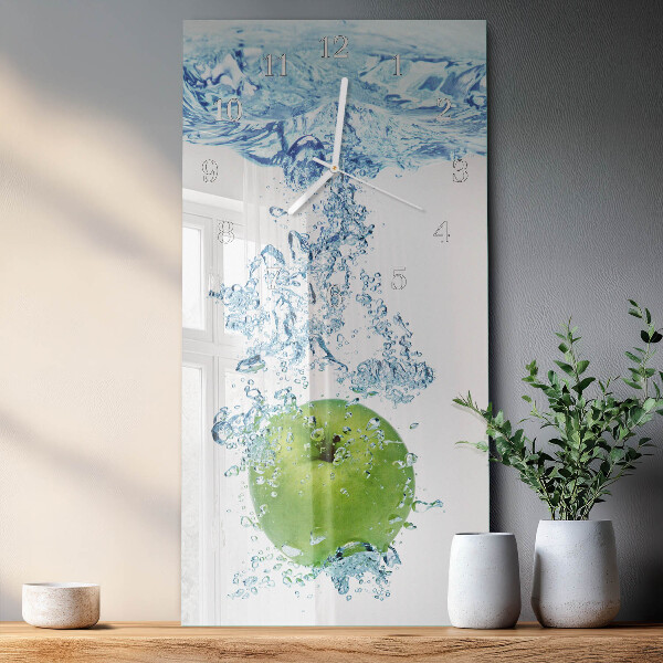 Vertical wall clock Apple Water