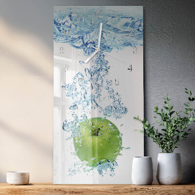 Vertical wall clock Apple Water
