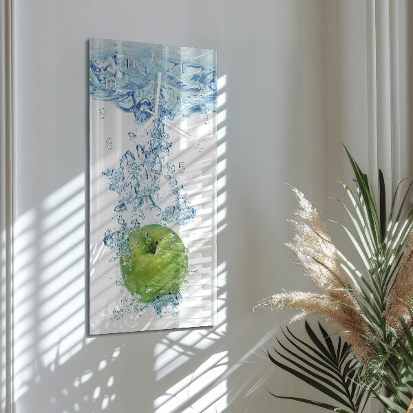 Vertical wall clock Apple Water