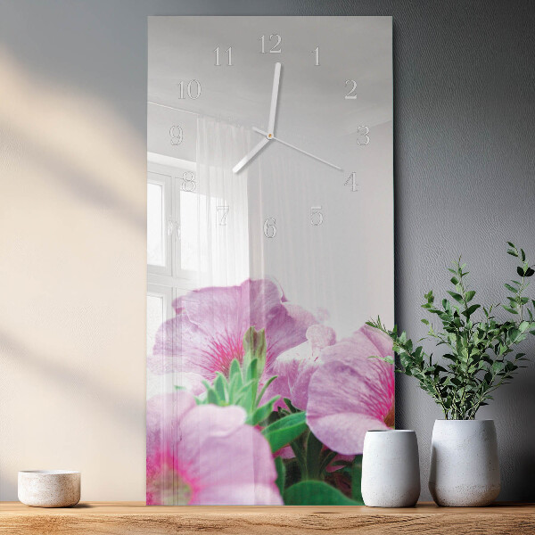 Vertical wall clock Primroses