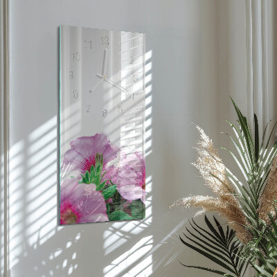 Vertical wall clock Primroses