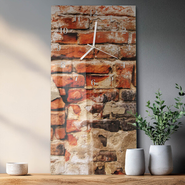 Vertical wall clock Brick Wall