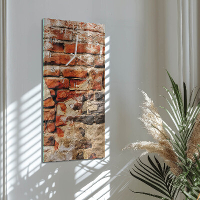 Vertical wall clock Brick Wall