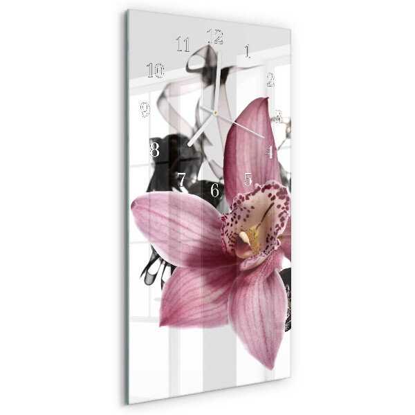 Vertical wall clock Orchid