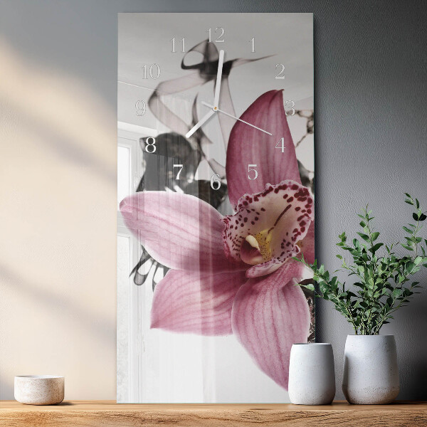 Vertical wall clock Orchid