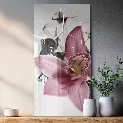Vertical wall clock Orchid