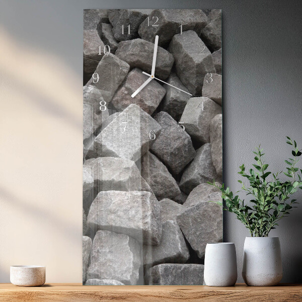 Vertical wall clock Stones
