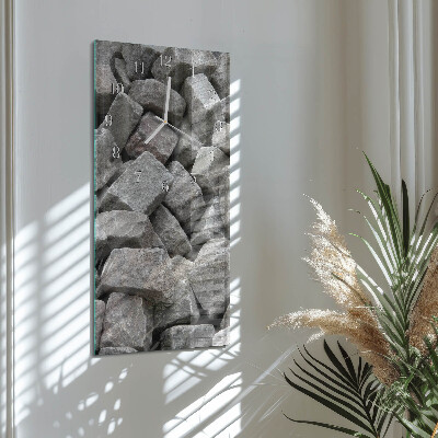 Vertical wall clock Stones