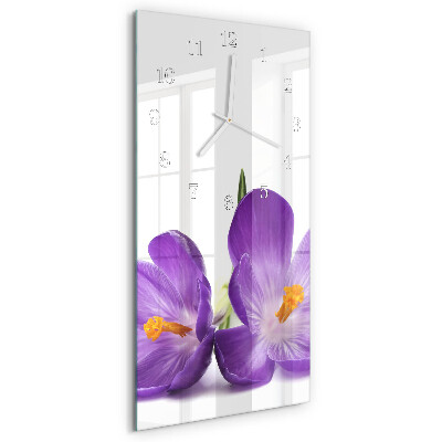 Vertical wall clock Flower