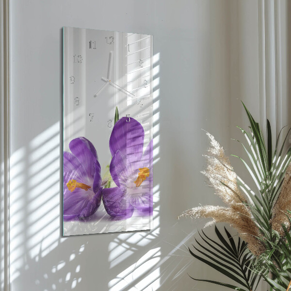 Vertical wall clock Flower