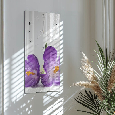Vertical wall clock Flower
