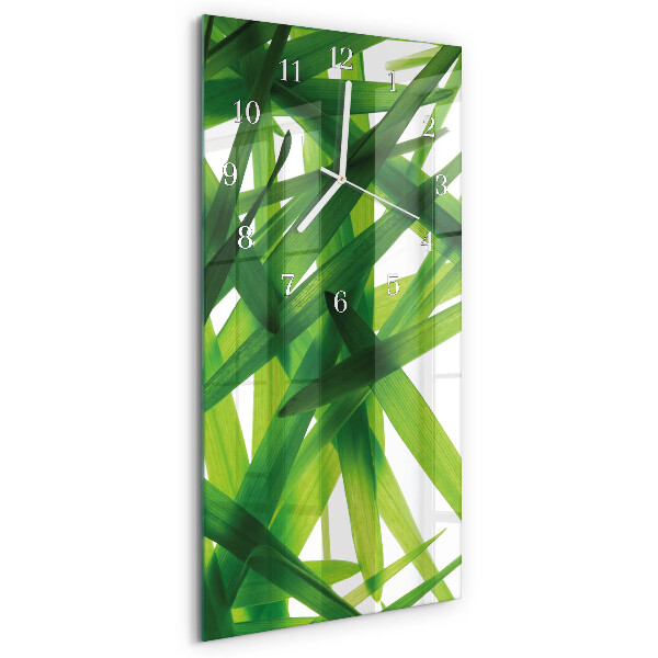 Vertical wall clock Plant Leaves