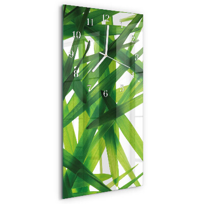 Vertical wall clock Plant Leaves