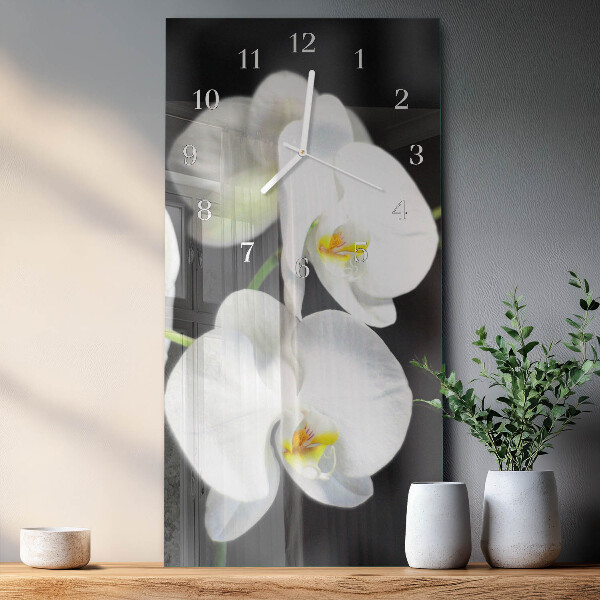 Vertical wall clock Orchid