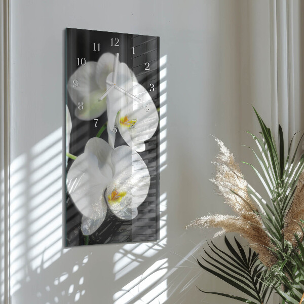 Vertical wall clock Orchid