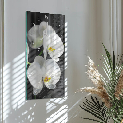 Vertical wall clock Orchid