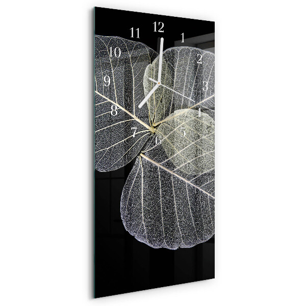 Vertical wall clock Plant Leaves