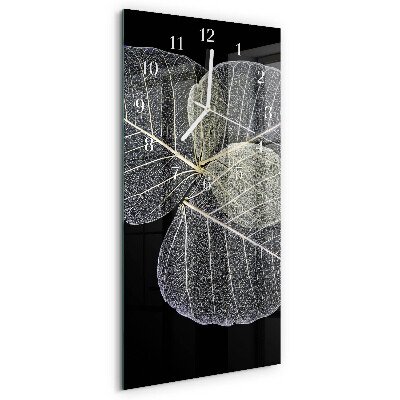 Vertical wall clock Plant Leaves