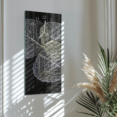 Vertical wall clock Plant Leaves
