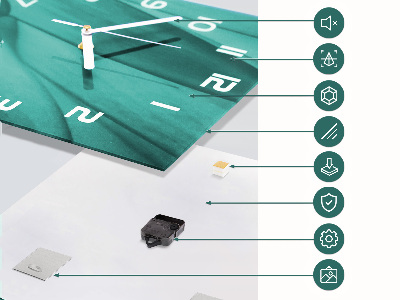 Vertical wall clock Wood