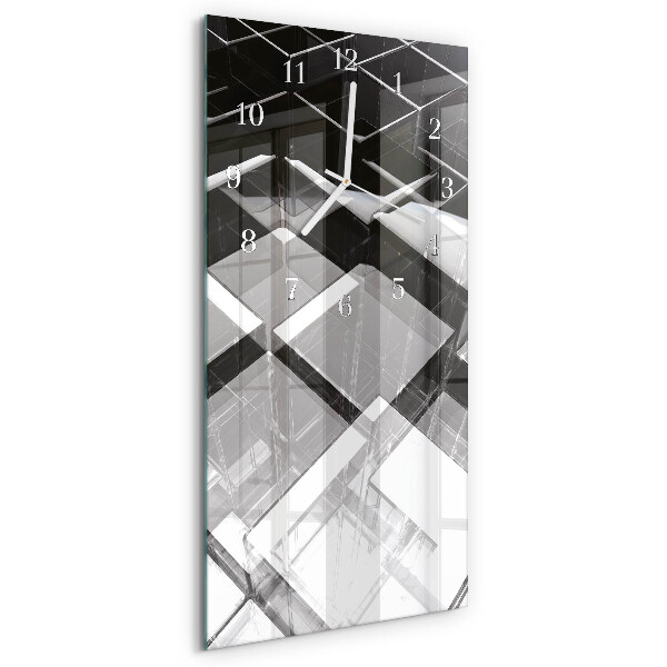 Vertical wall clock Glass Cube