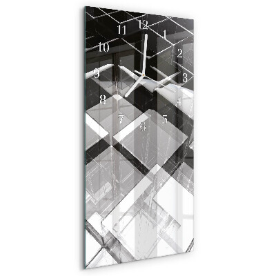 Vertical wall clock Glass Cube